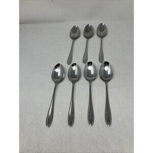 Hampton Silversmiths CONIFER Place Soup Dinner Spoons 7-3/4” Lot Set Of 7
